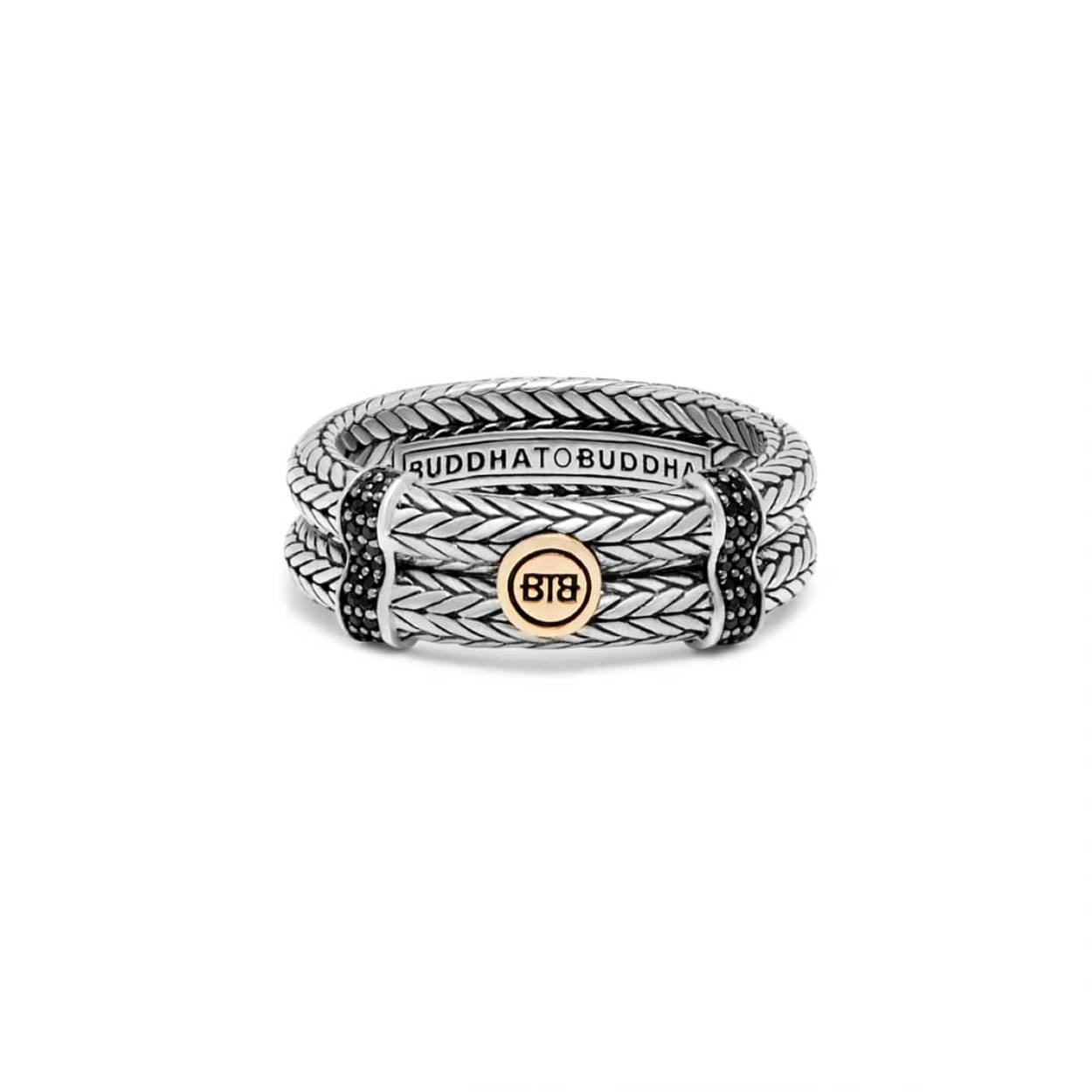 Buddha to Buddha 842 17 - Ellen Double Limited Ring Silver Gold 14kt