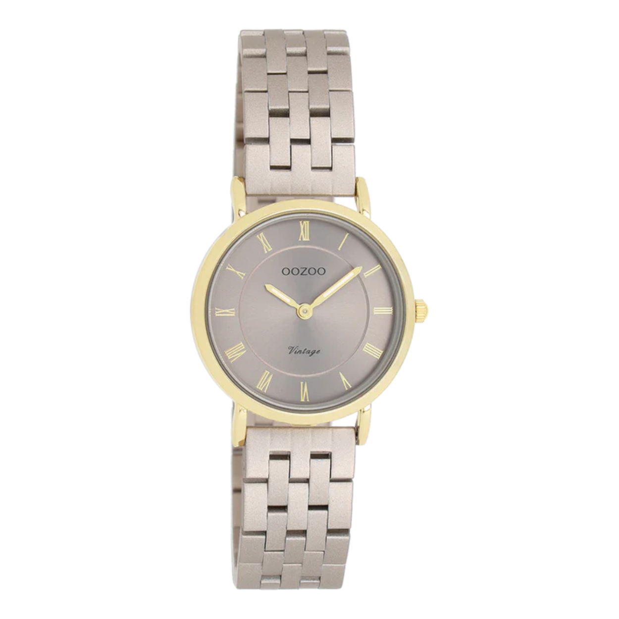 Horloge van Oozoo in een prachtige taupe kleur.