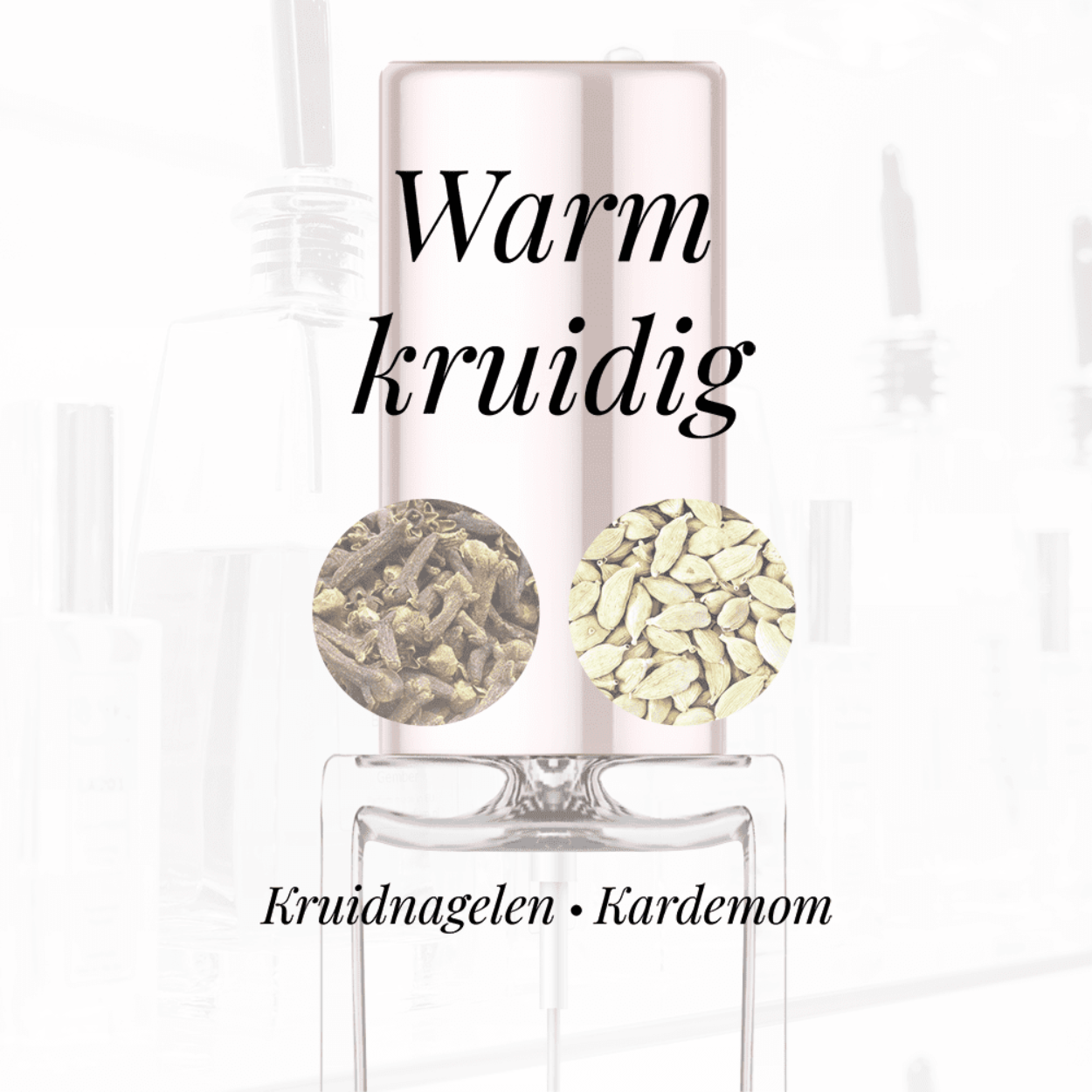 Eigenschappen
Geur: Warm kruidig
Waarneembare geuren: Kardemom, Kruidnagelen
Sillage: Enorm
Seizoen: Herfst/Winter
Eigenschap: Uniek
Stijl: Elegant
Geurgroep: Oriëntaals Kruidige
Hoofdakkoorden: Warm kruidig, Zoet, Fris kruidig, Aromatisch, Vanille
Top noten: Mandarijn, Kruidnagels en Komijn
Midden noten: Karwijzaad, Mango, Heliotroop, Ylang-Ylang , Zoethout, Gardenia en Kardemom
Basis noten: Amber, Patchouli en Vanille