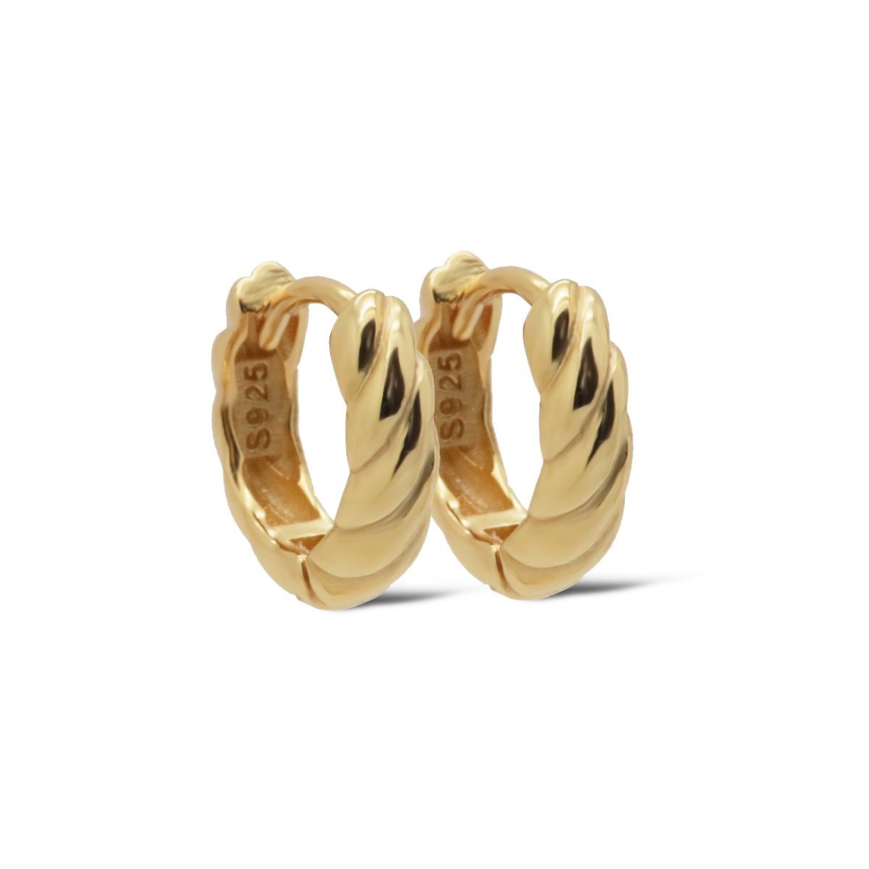 H577GP Karma oorringen JOYA Twist | Zilver verguld | 12 mm 