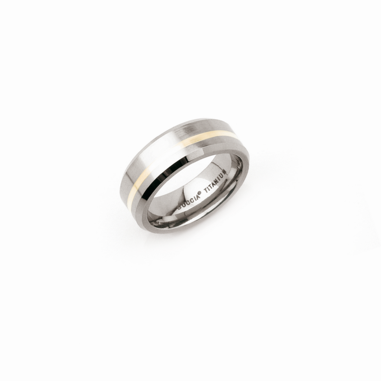  Boccia titanium titanium ring mt.60 titanium/goud poli 0114-0160