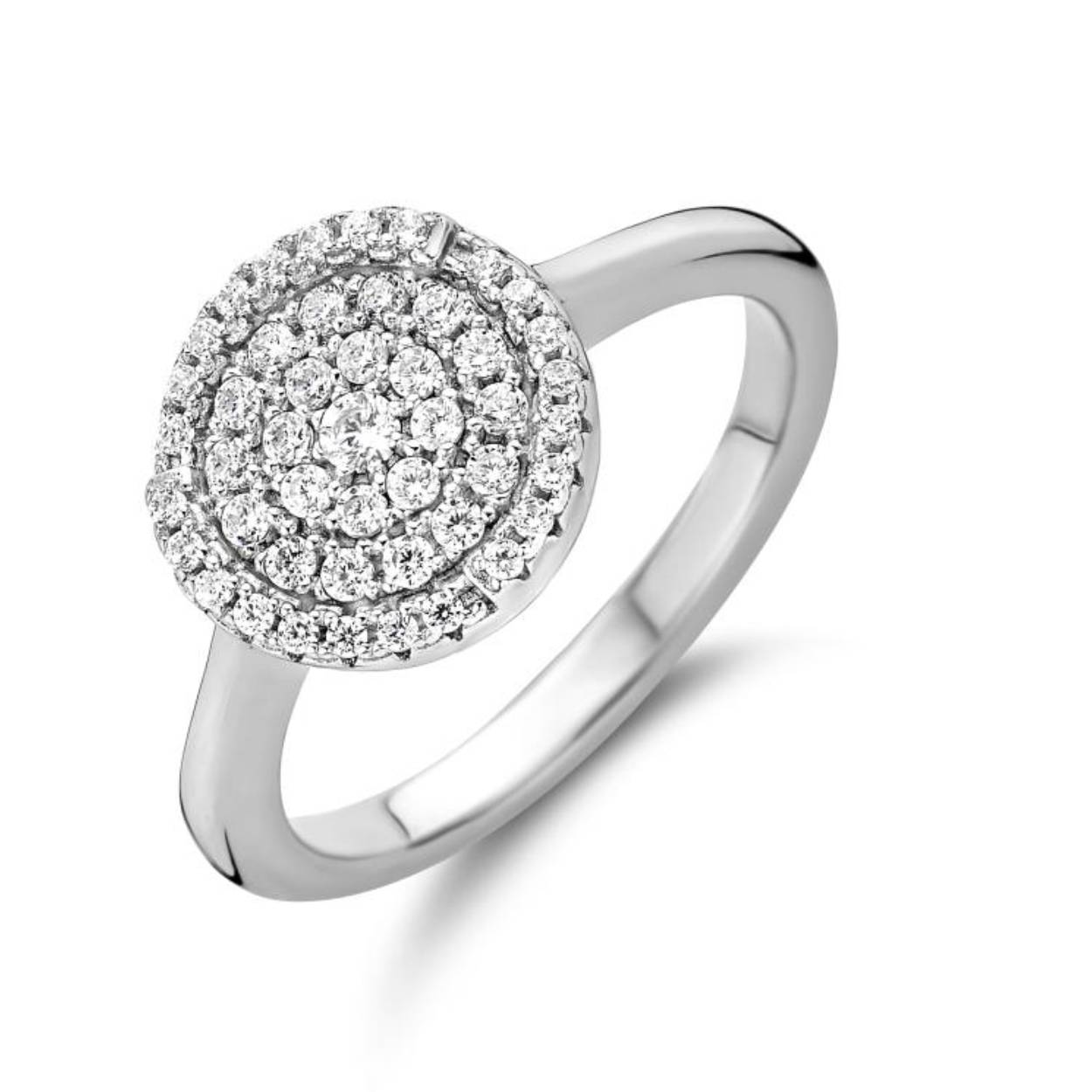 dames ring zilver met zirkonium