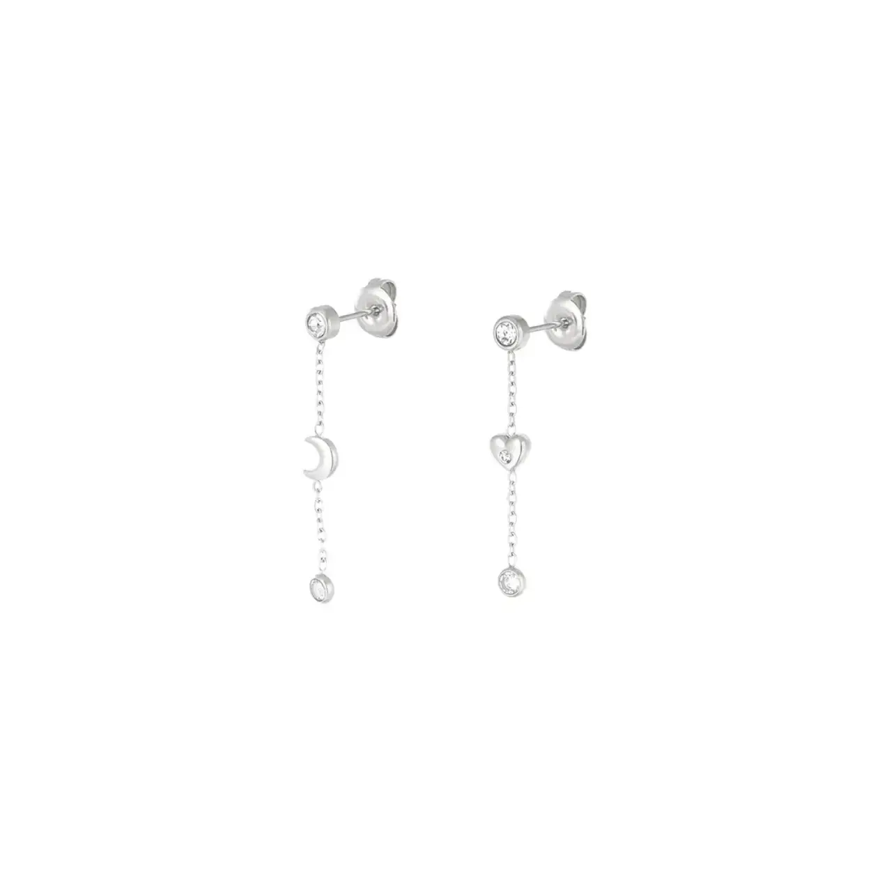 Moonlight earrings - Silver Color color