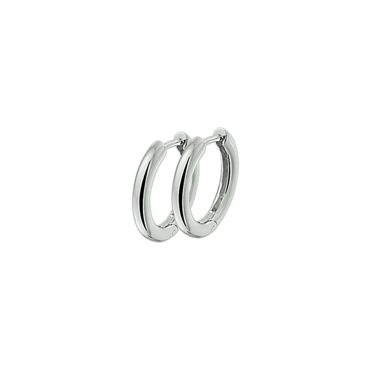 Zilveren oorring klapscharnier 17,5x2.6mm