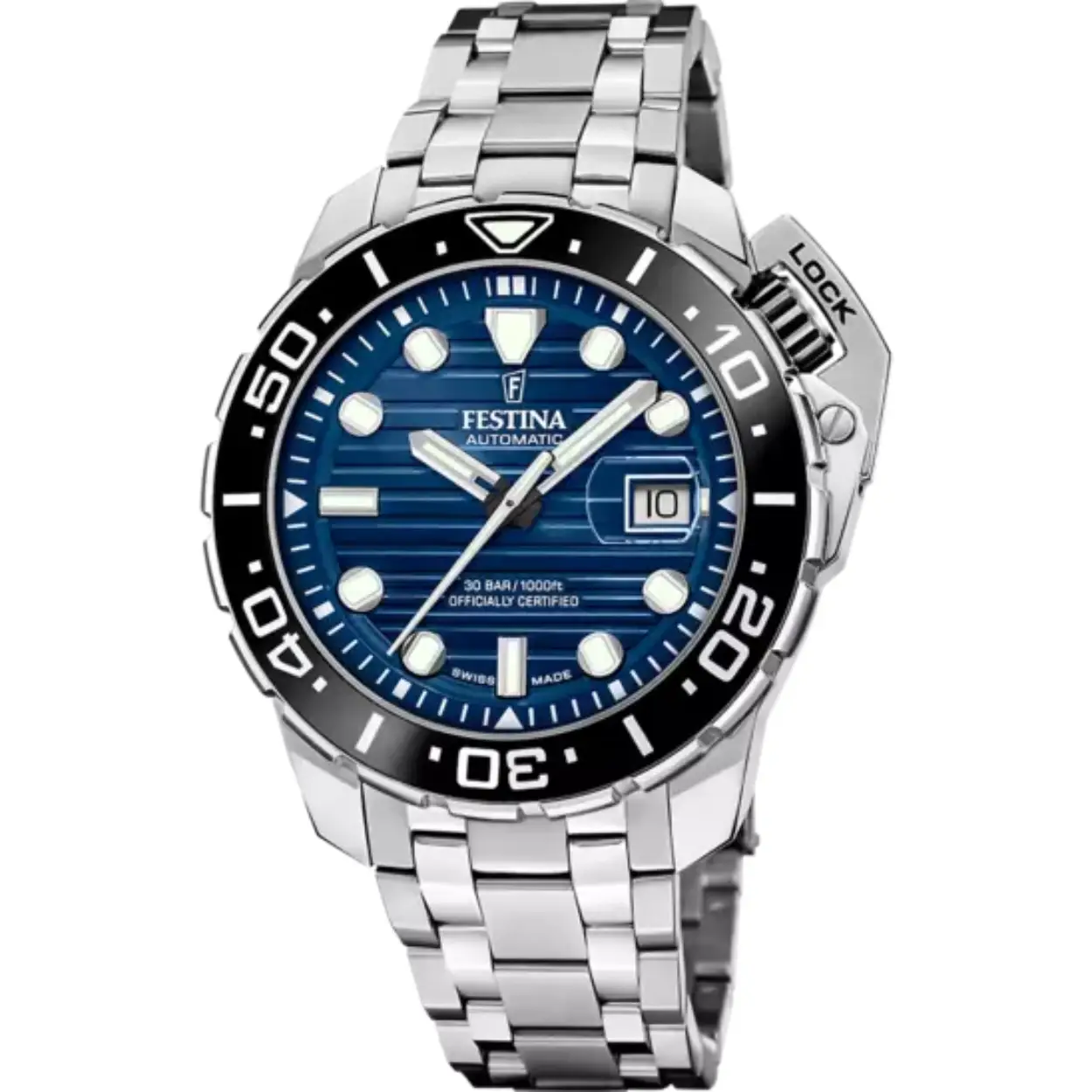 Festina Diver 30bar automaat saffier glas