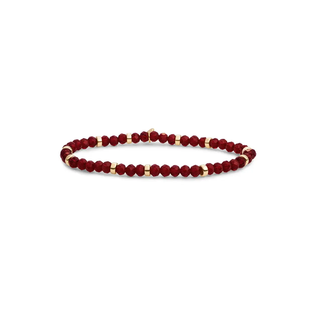 Sparkling Jewels Armband Ruby Quartz Roundel Interstellar Gold SBG-GEM50-MIX-RDL