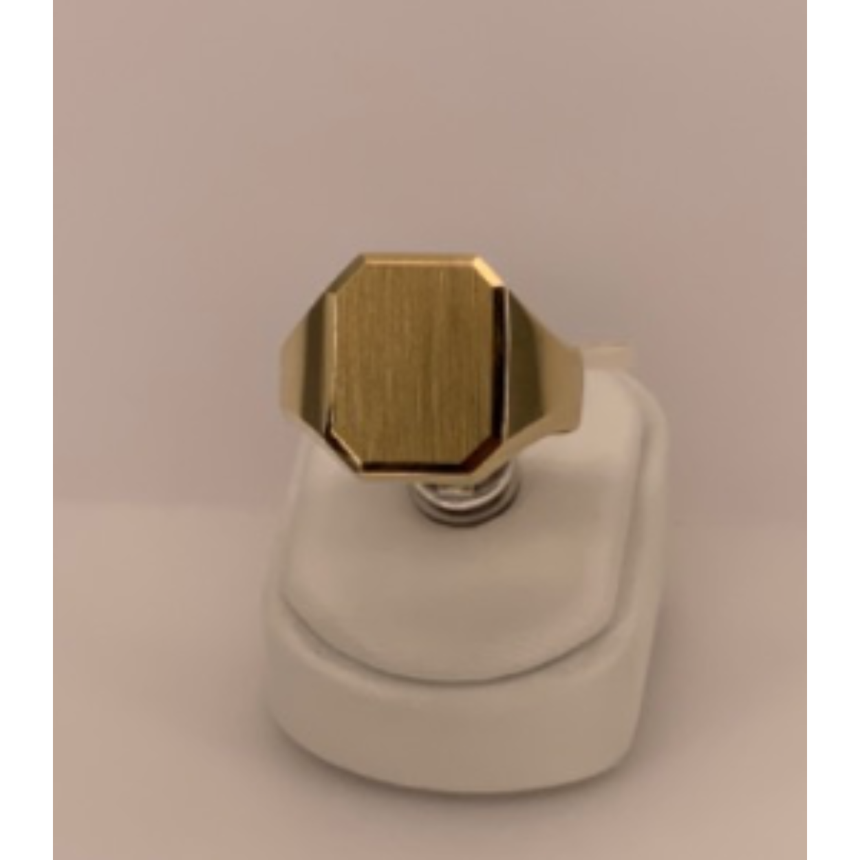 Gouden herenring half massief