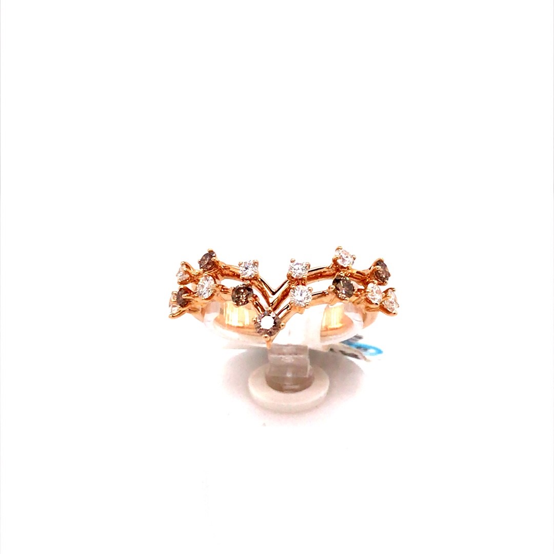 Artur Scholl 18krt rosé gouden ring met diamant