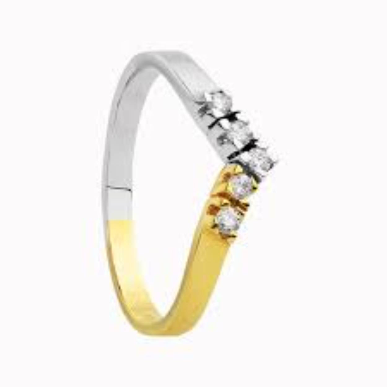 Eclat R137/9 V Ring met 3 x 0.03 ct