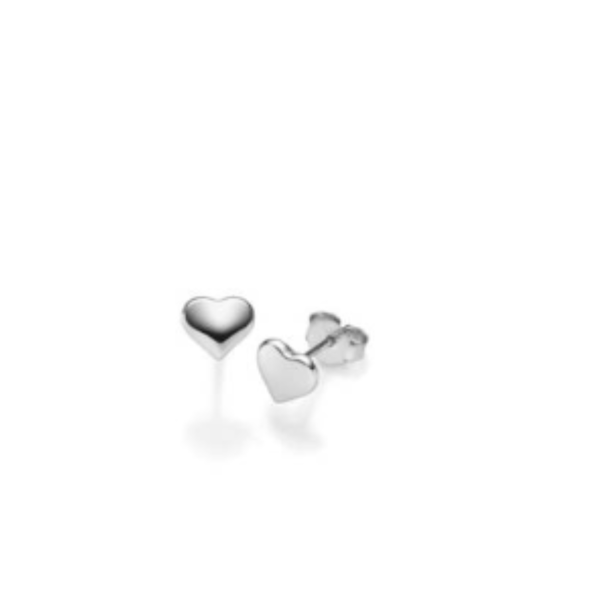 WG OORSTEKER HART 14KT ca. 7,2 mm breed x 6,2 mm hoog