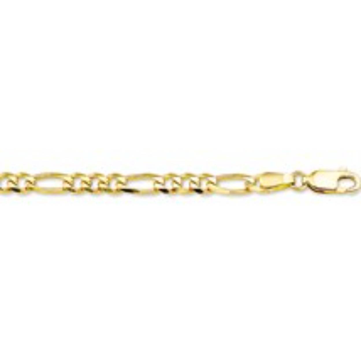 18k geelgouden armband figaro 18cm lengte