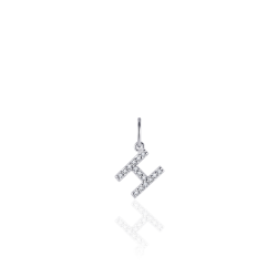 Letter H zilver