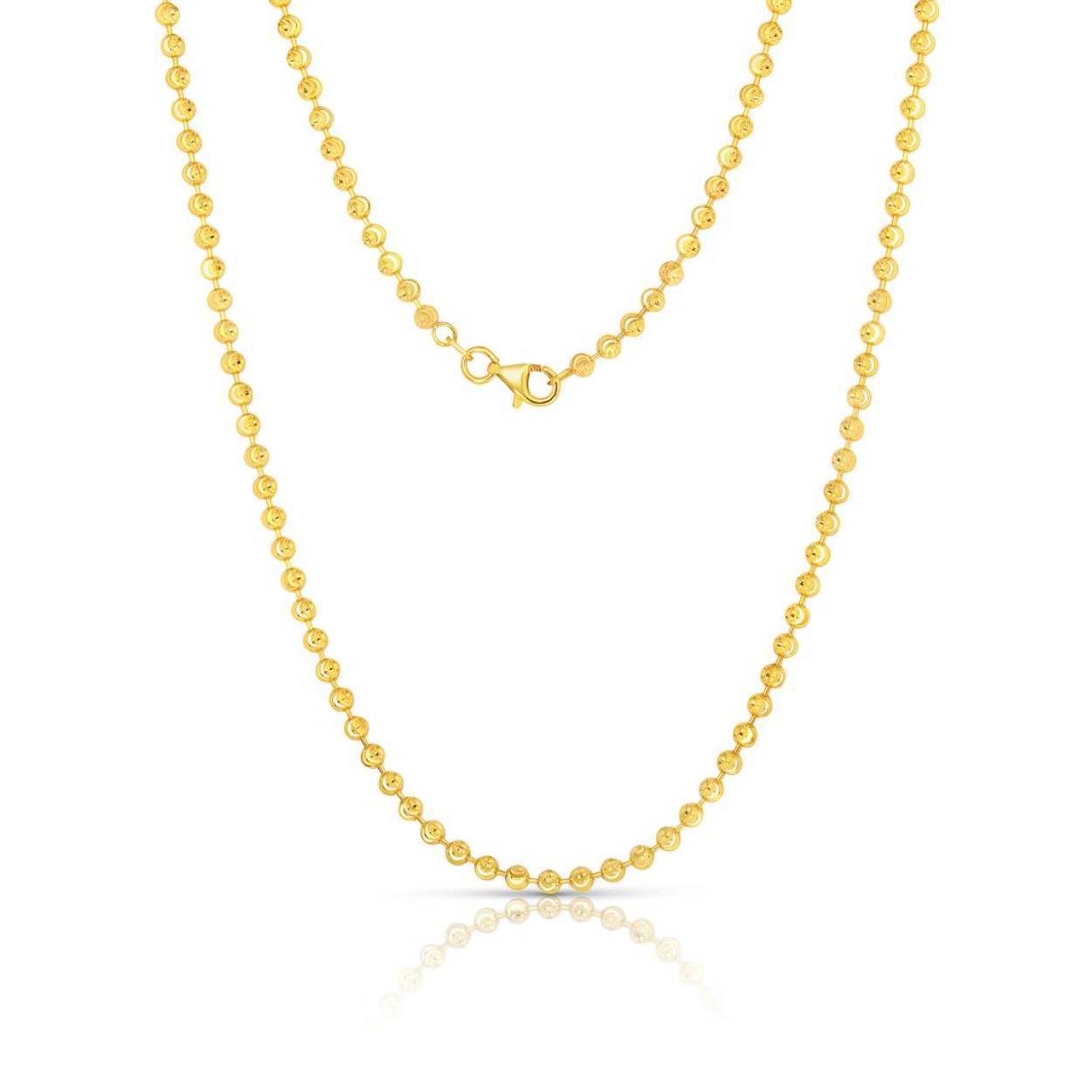 14k roodgouden kogelketting 1.5mm op 45 cm lengte