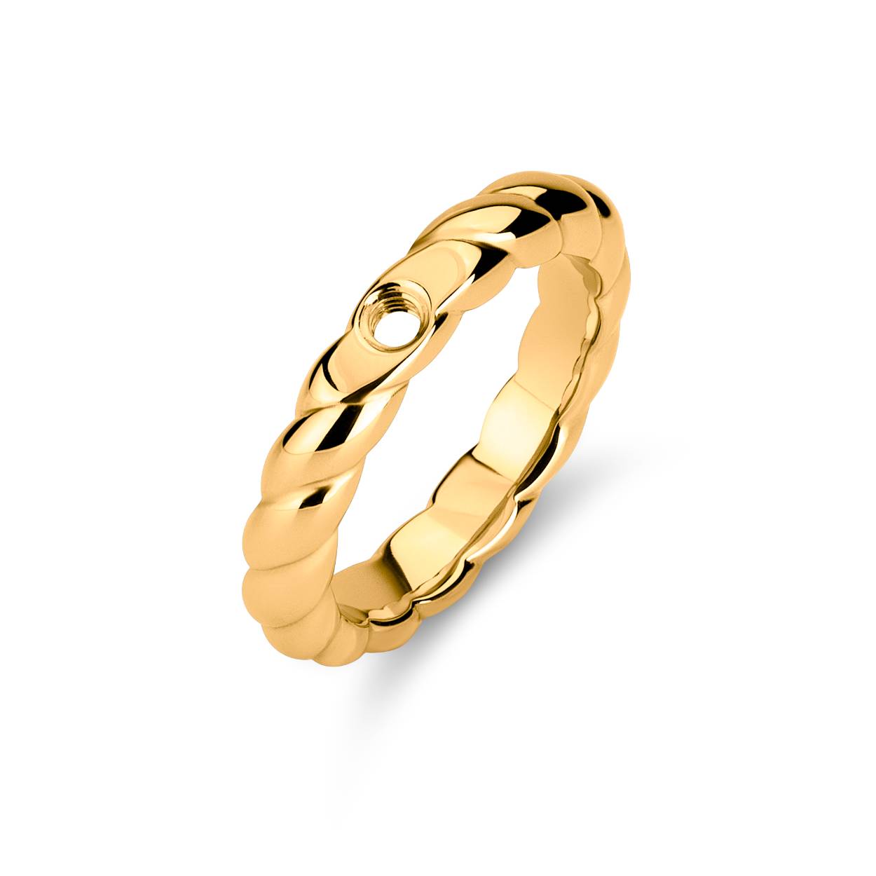 De Melano Twisted Tova ring is de Twisted variant van onze Friends Zoey ring. De look van een glanzend rope om je vinger is elegant en stoer tegelijk. Combineer de ring met jouw favoriete Twisted steentje om er je eigen draai aan te geven. De Tova ring is 4 mm breed en is verkrijgbaar in een zilver-, rose goud- of goudkleurige plating.

Alle steentjes uit de Melano Twisted collectie zijn verwisselbaar en passen op alle Twisted sieraden.