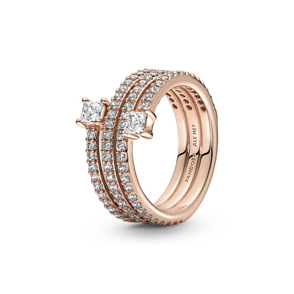 Ring rose plated met zirkonia maat 56