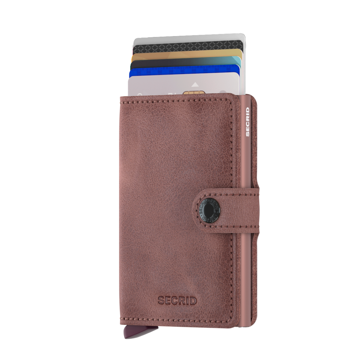 De perfecte alleskunner

Klein van formaat en verrassend groot in opslagcapaciteit. De Miniwallet combineert het beste van twee werelden. De omhulsel bevat bankbiljetten, bonnetjes en kaarten, terwijl de aluminium Cardprotector het mogelijk maakt om kaarten met één simpele beweging uit te schuiven en ze te beschermen tegen buigen, breken en ongewenste draadloze communicatie (RFID-safe).

Draagt
4 verdikte of 6 platte kaarten
4 extra kaarten
Bankbiljetten
Visitekaartjes
Bonnetjes