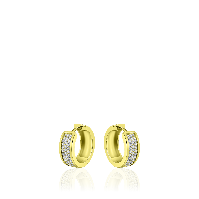KCD7/20Y OORRINGEN ZILVER GOUDKLEURIG ZIRKONIA