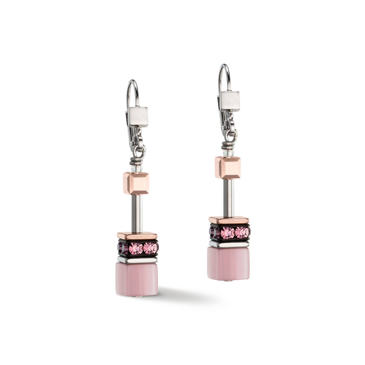 Coeur de Lion oorhangers, lila/roze