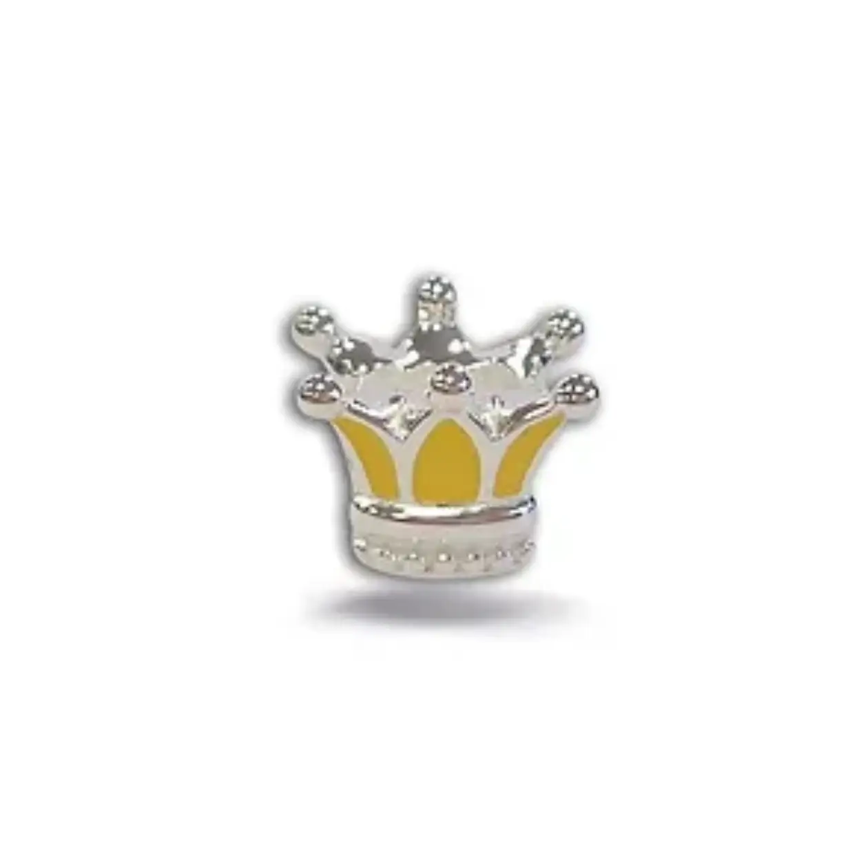 bellini bedel zilver emaille kroon geel