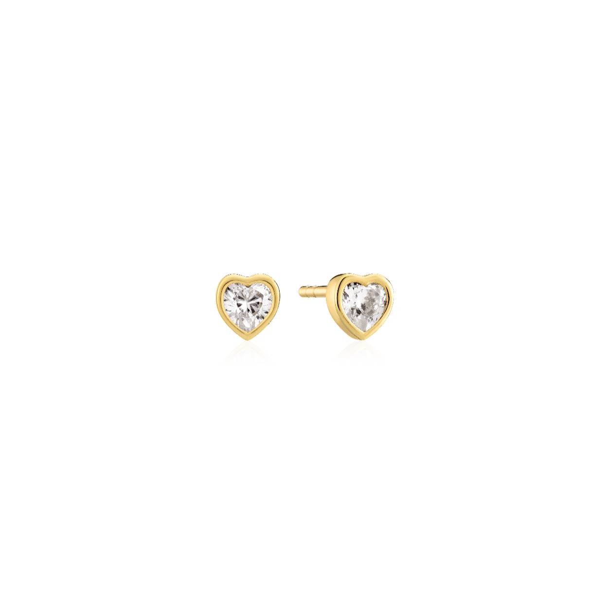 Sif Jakobs oorstekers zilver 18 krt. goldplated met hartvormige zirkonia  SJ-E2492-CZ-YG
Amorino collectie