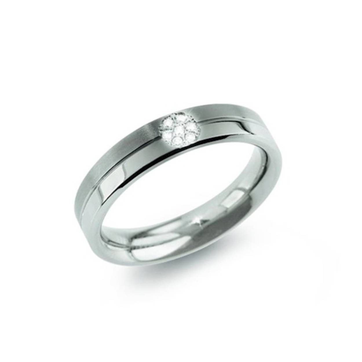 Dit is een ring van het merk Boccia Titanium