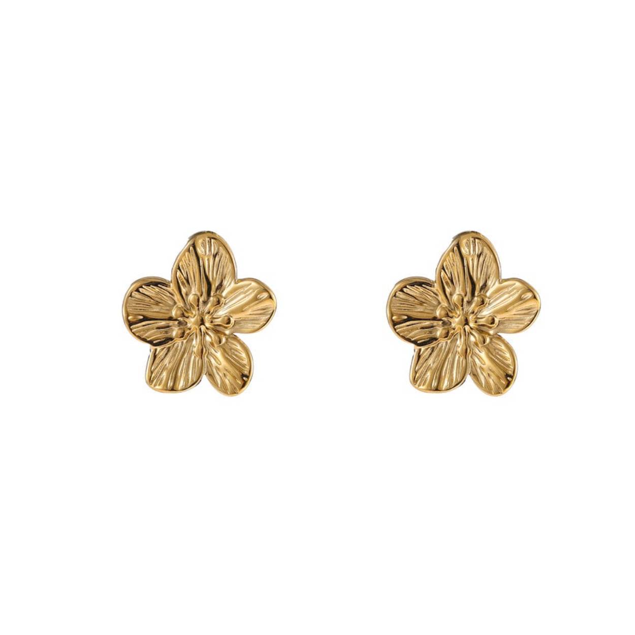 Edelstalen creolen nikkelvrij, gold plated