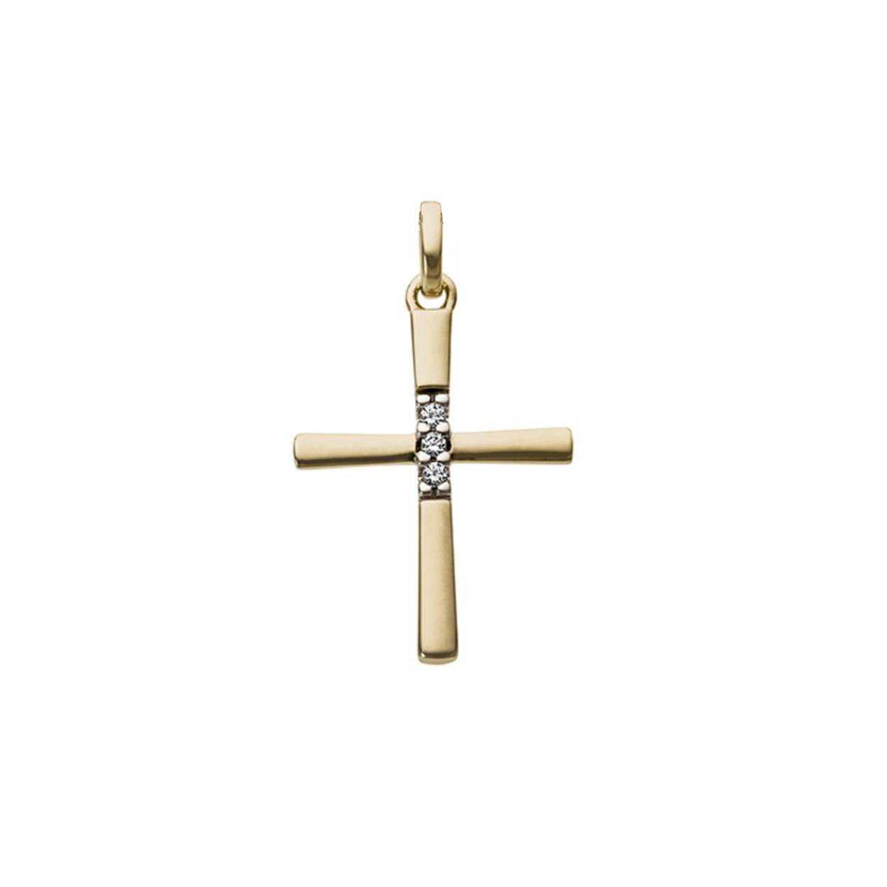 Naiomy Gold hanger kruis goud 18k briljant