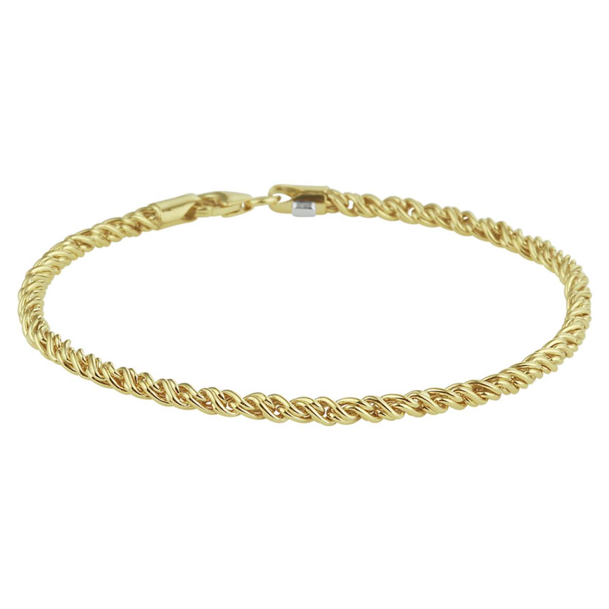 gouden armband zilveren kern armband 19 cm