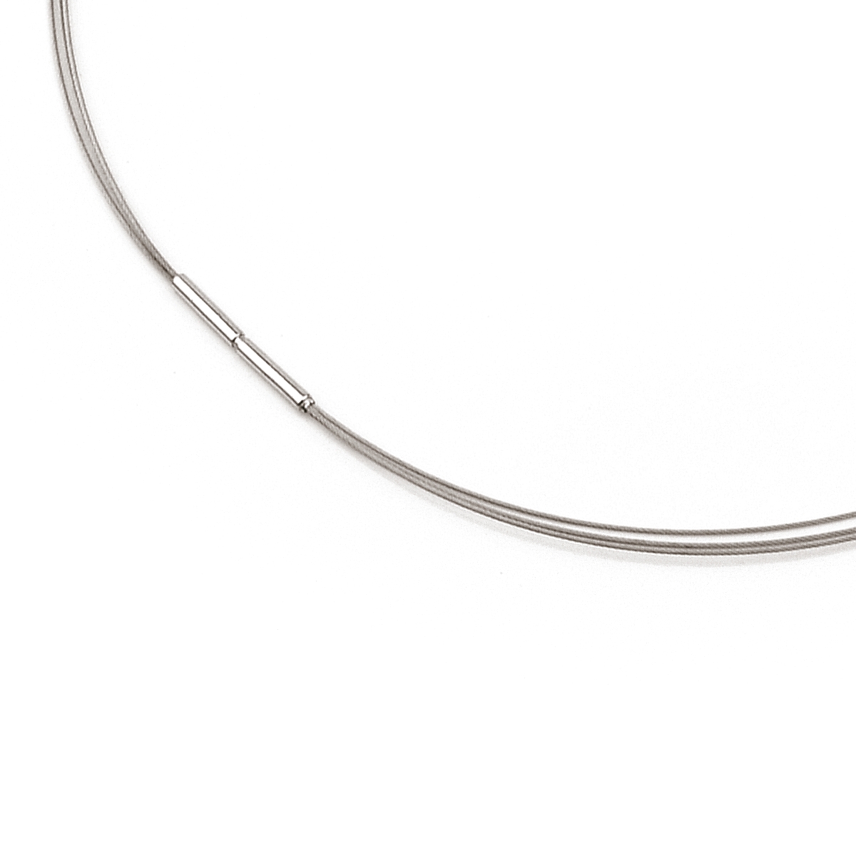 Boccia stalen collier met 3 staal draden en titanium sluiting  

- Lengte: 42 cm