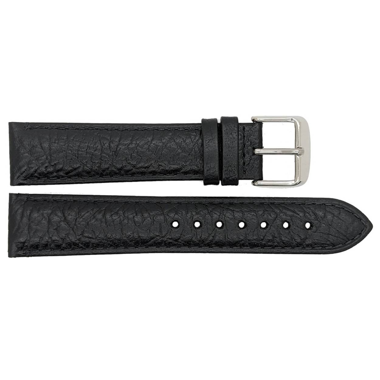 Genuine buffalo leather strap with soft nubuck ligning, remborded and padded and with a hand stitch at catch.