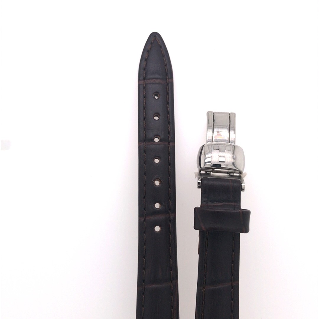Tissot horloge band  leder bruin croco print met vouwsluiting
