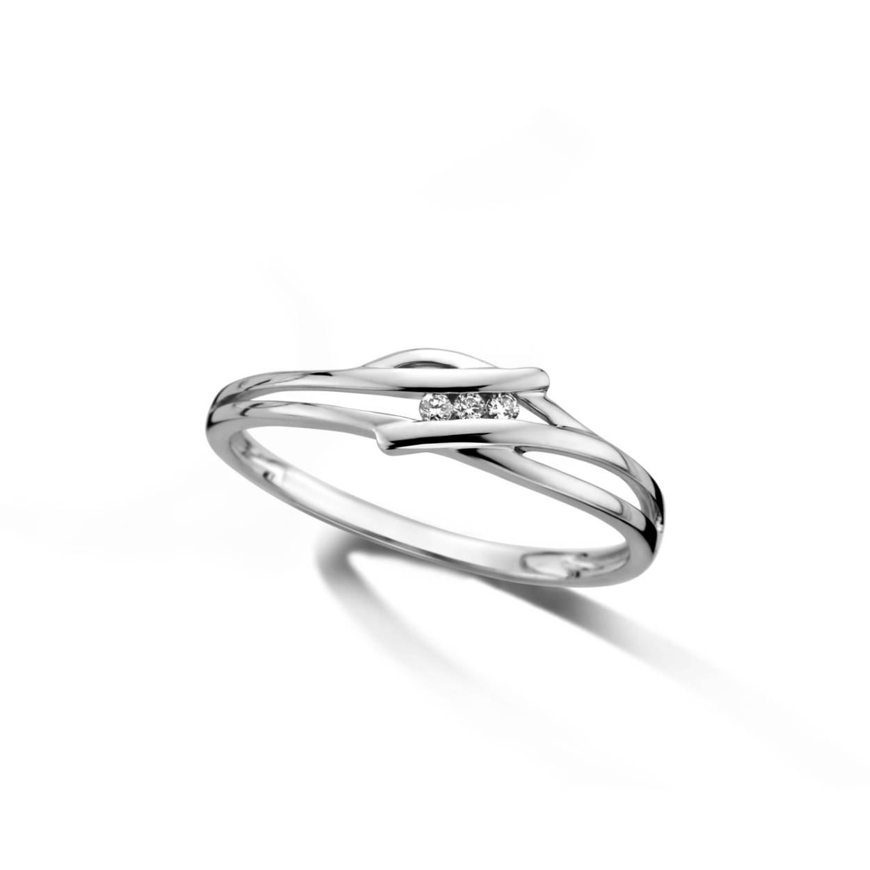 Ring WG 18kt  +0.03ct brilj