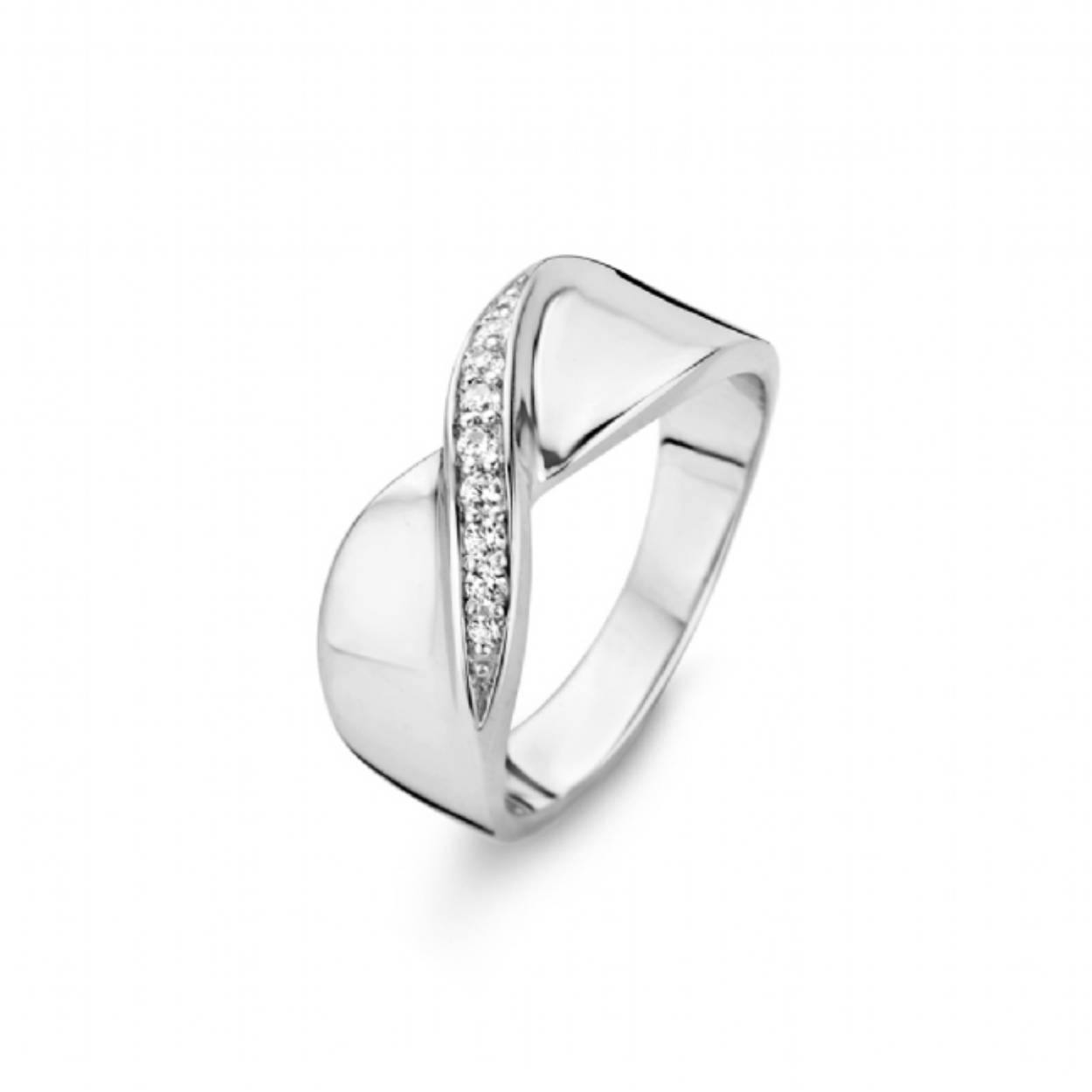 Zilveren ring met zirkonia maat 60 629.653A