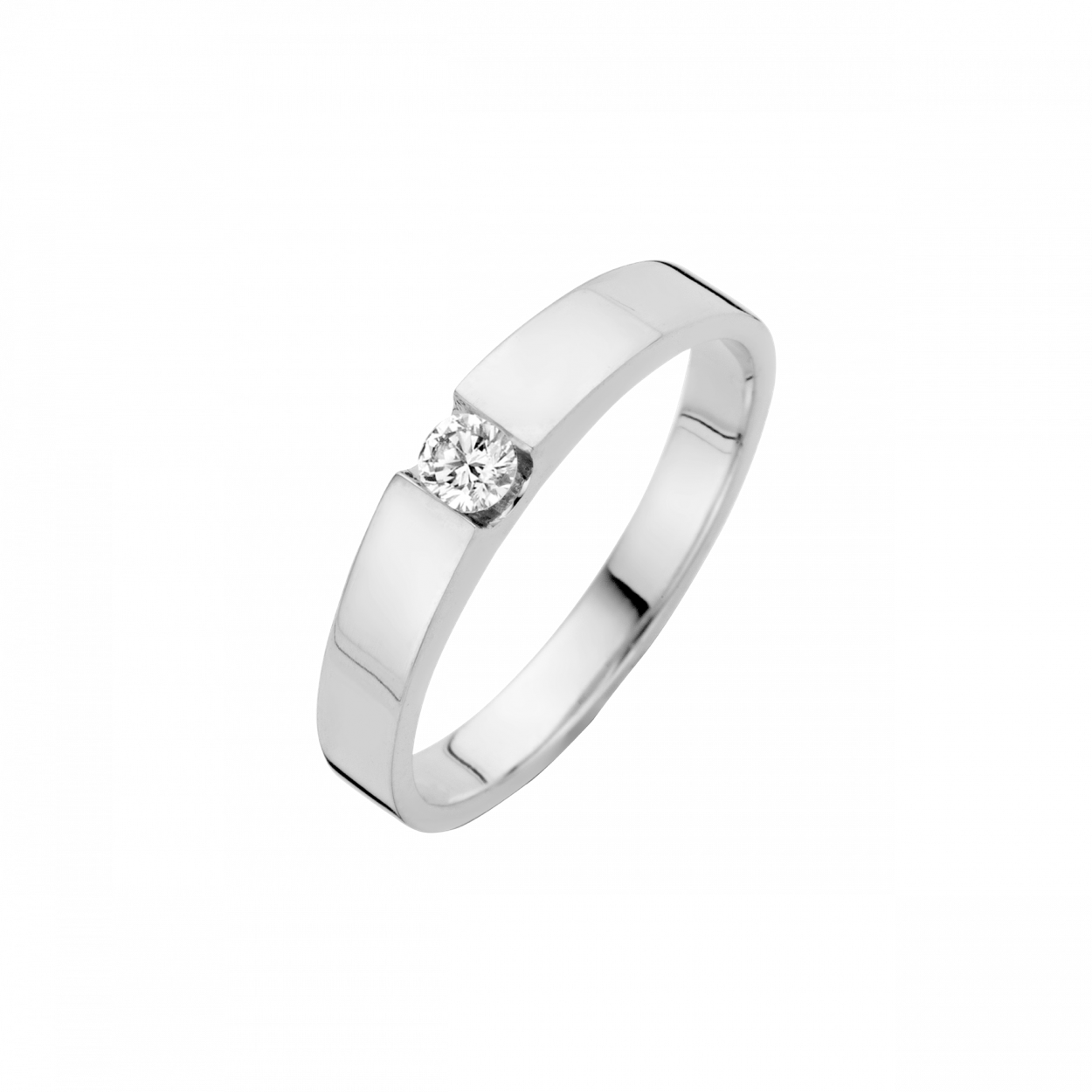 Groeibriljant Ring Witgoud Stretto 1 x 0.15CRT G/VSi