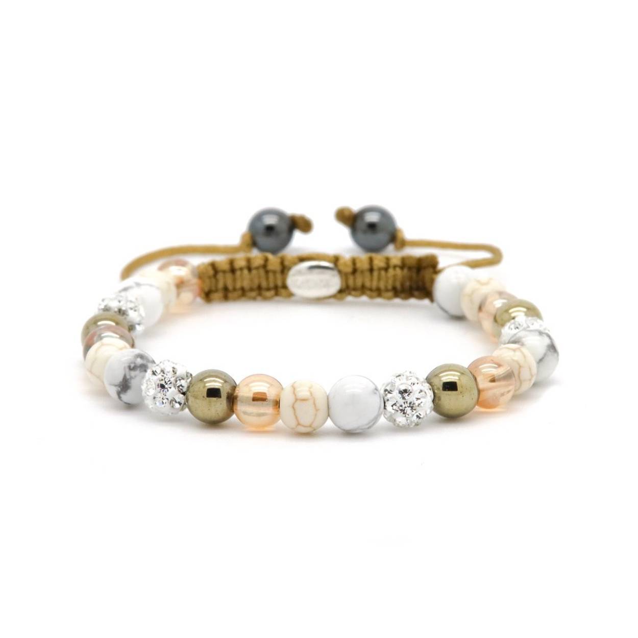 Karma armband, Spiral Quinn XS (white crystal)
