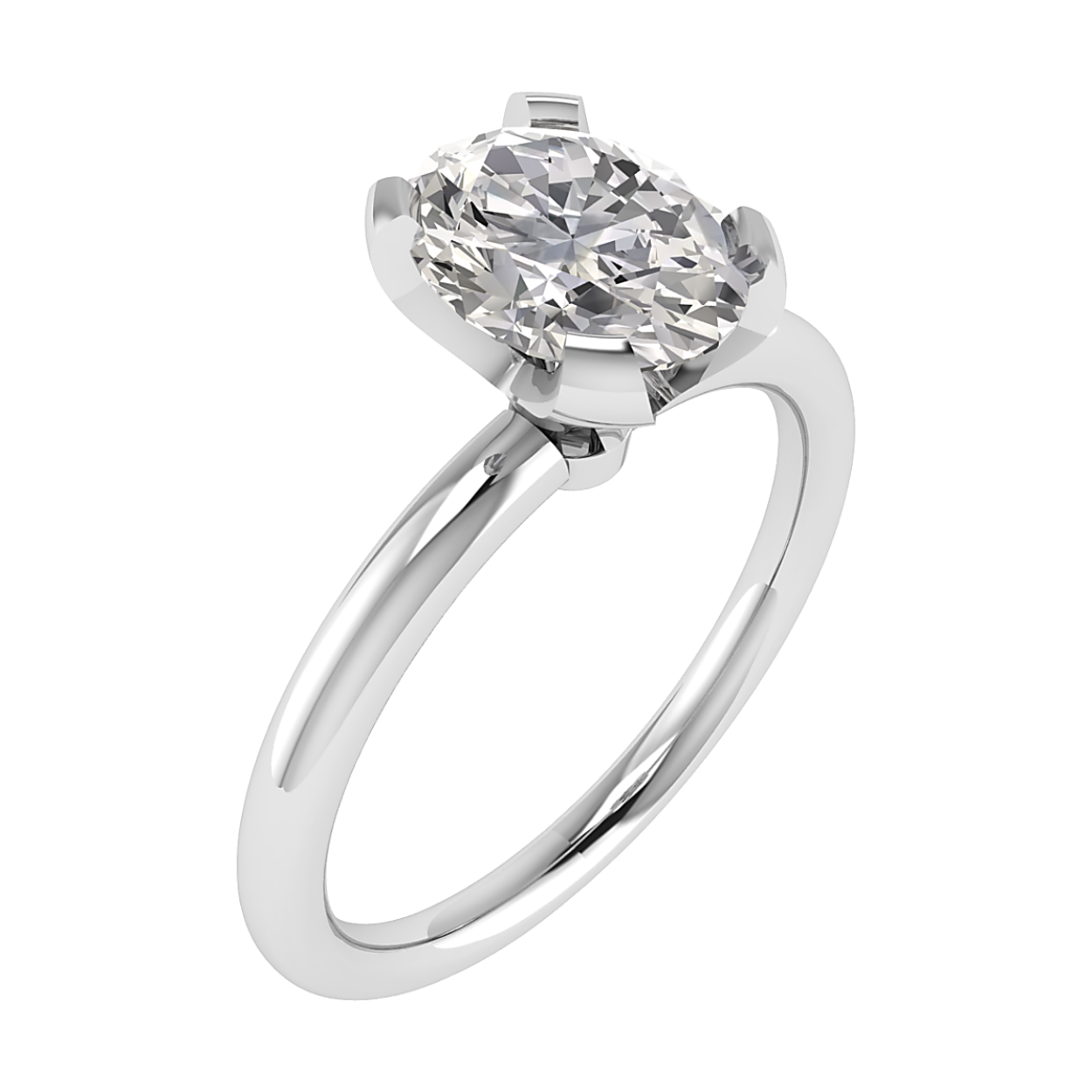 18k witgouden lab grown diamanten ring met 0.36 caraat. 