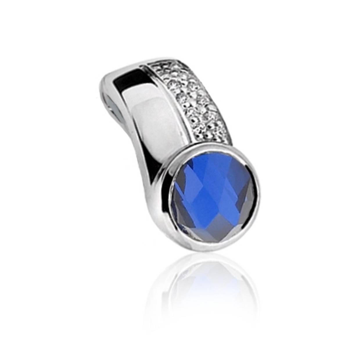 zinzi zilveren hanger blauw