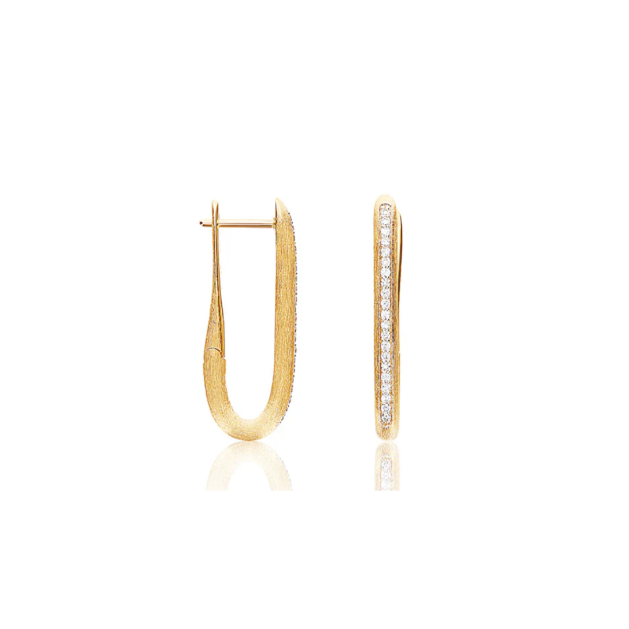 Deze schitterende oorbellen van Nanis komen uit de Libera collectie en zijn gemaakt van 18KT geelgoud. De oorbellen zijn bezet met 0,21 karaat aan diamant.