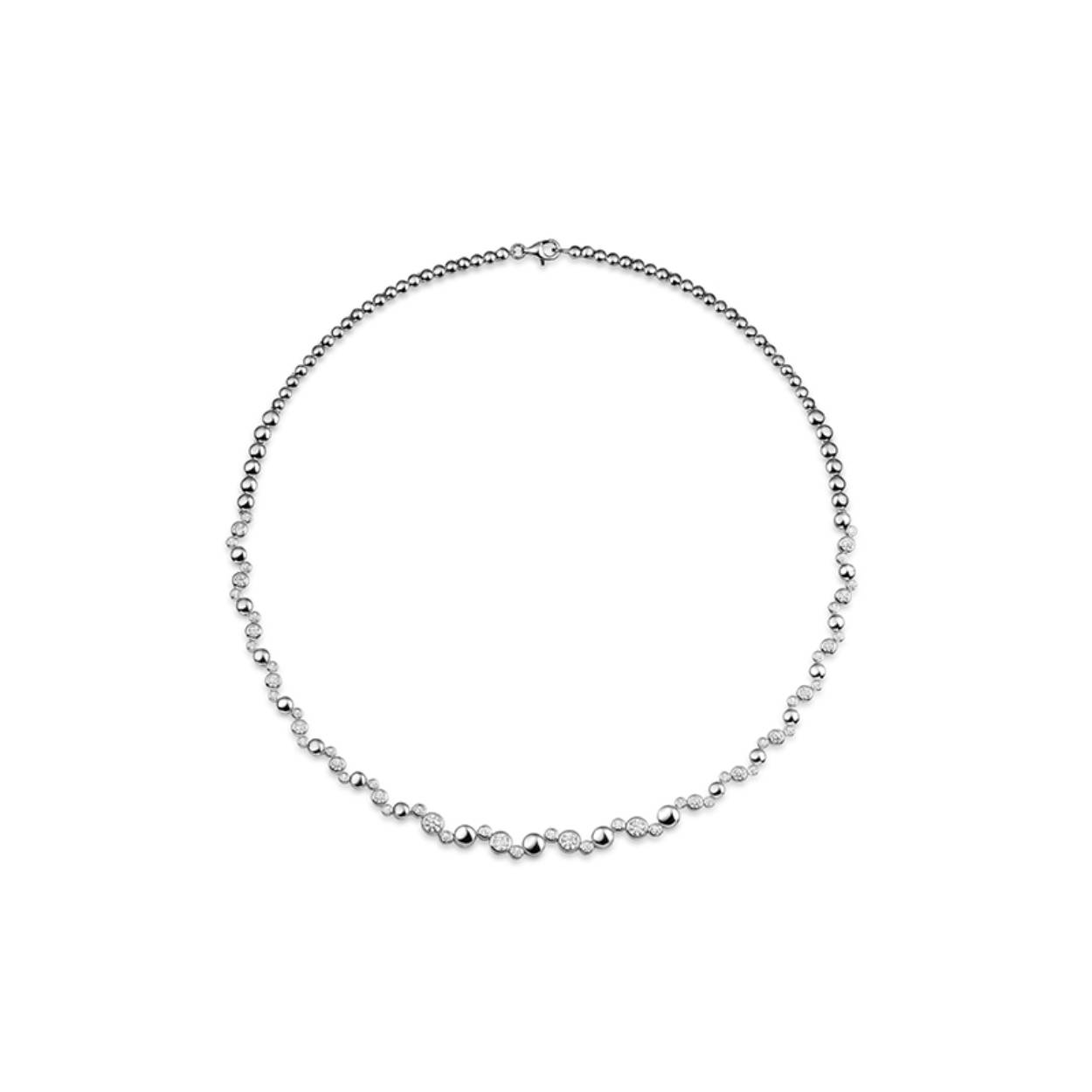 Mooie Zilveren fantasie collier met zirkonia's is beschikbaar in de lengten: 43 en 45cm. 

Als u dit product wilt bestellen, kan u bij het afrekenen in het kopje opmerkingen de gewenste maat doorgeven. Bijvoorbeeld: maat 45cm.

Mooi te combineren met de bijpassende armband B917.