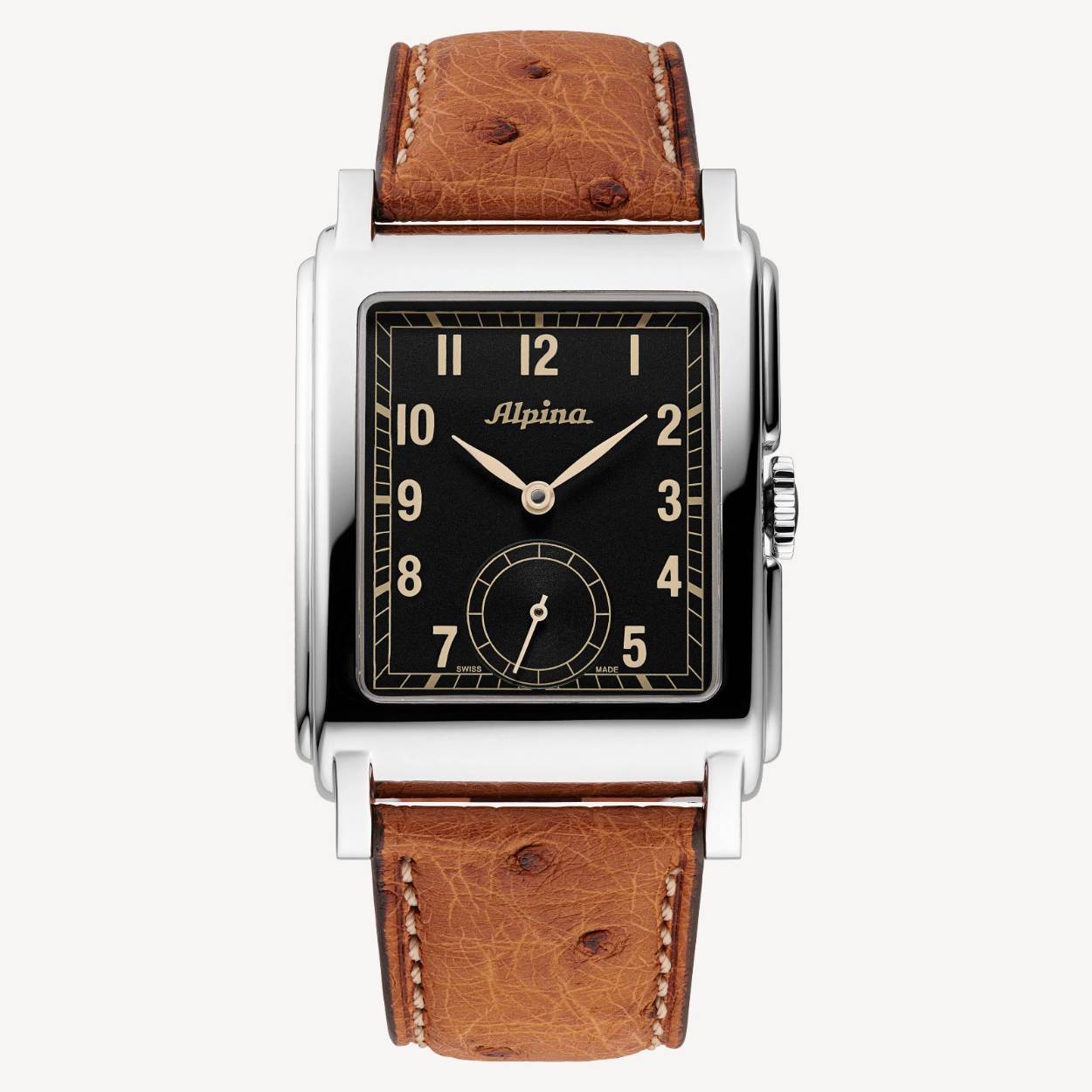 Alpina horloges staan ​​bekend om hun eenvoud, hoogwaardige materialen en geavanceerde technologie. Ter gelegenheid van het 140-jarig jubileum presenteert het merk met trots het AL-530BA3C6 horloge uit de Alpiner Heritage Carrée-collectie. Een meesterwerk van horlogemakerij dat traditie en moderniteit vakkundig combineert. Alpina Heritage Carree automatic heeft een stainless steel kast met zwarte wijzerplaat en struisvogel-lederen band.  