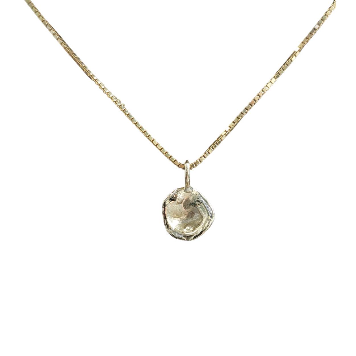 De 14kt hanger Nugget 14, modelnummer HG-NUG-14, is een verfijnd sieraad van een onbekend merk. Deze gouden hanger is ontworpen als een stijlvolle "PENDANT." Perfect te dragen aan een elegante ketting, om elke outfit een vleugje luxe te geven. 