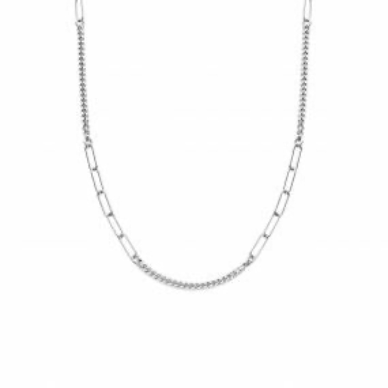 zilveren schakel collier
