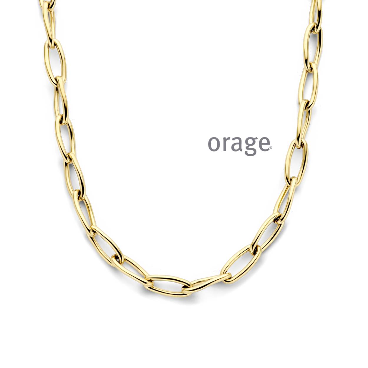 Orage Collier Staal Geel 
