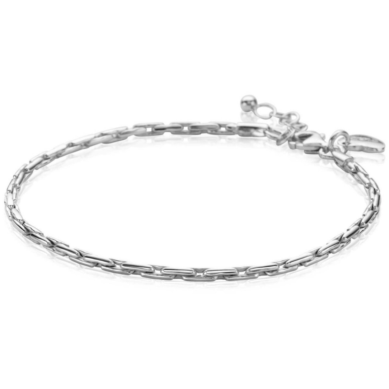 Zinzi zilveren schakel armband met stoere schakels van 2,3mm breed. De lengte van de armband is te variëren tussen 18cm en 21cm. Vervaardigd van eerste gehalte zilver (925) en voorzien van een extra rodiumlaag voor een langdurige glans