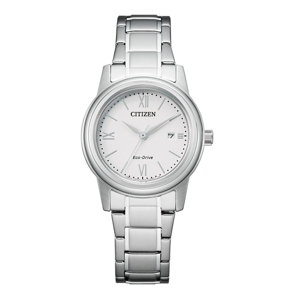 Citizen dameshorloge solar powered met witte wijzerplaat
