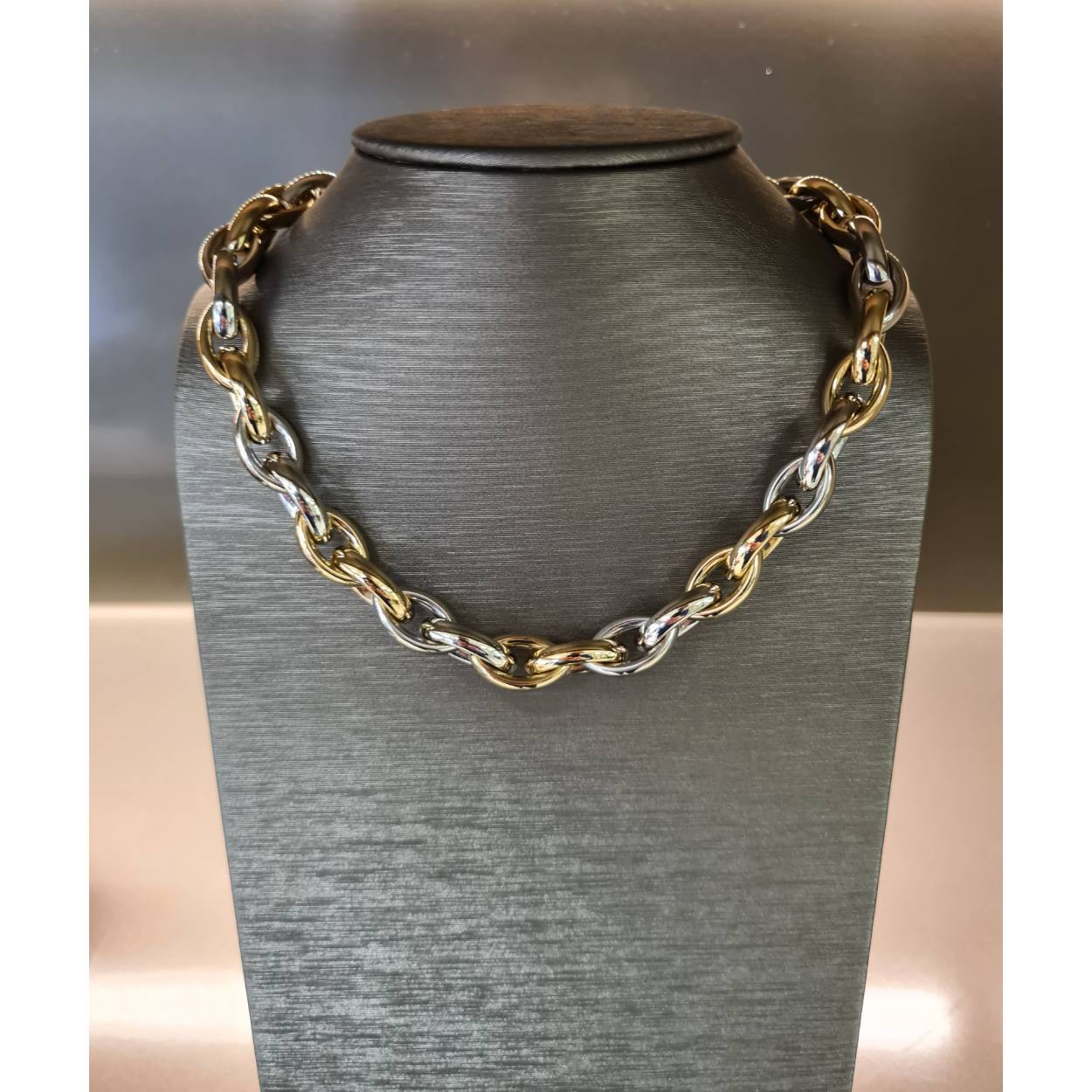 14krt geel/wit goud collier