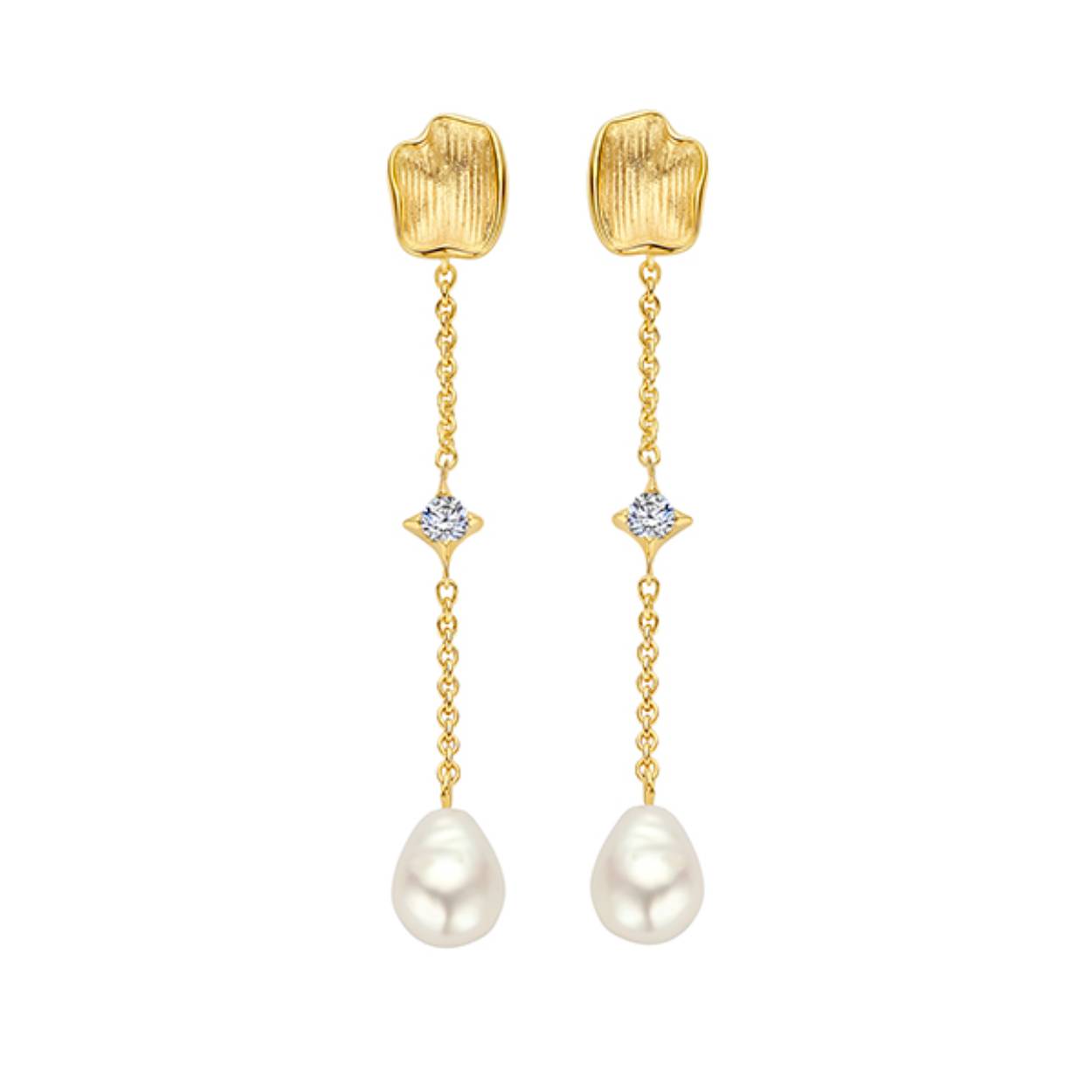 Dit zijn oorbellen van het merk FJF Jewellery gemaakt voor dames.