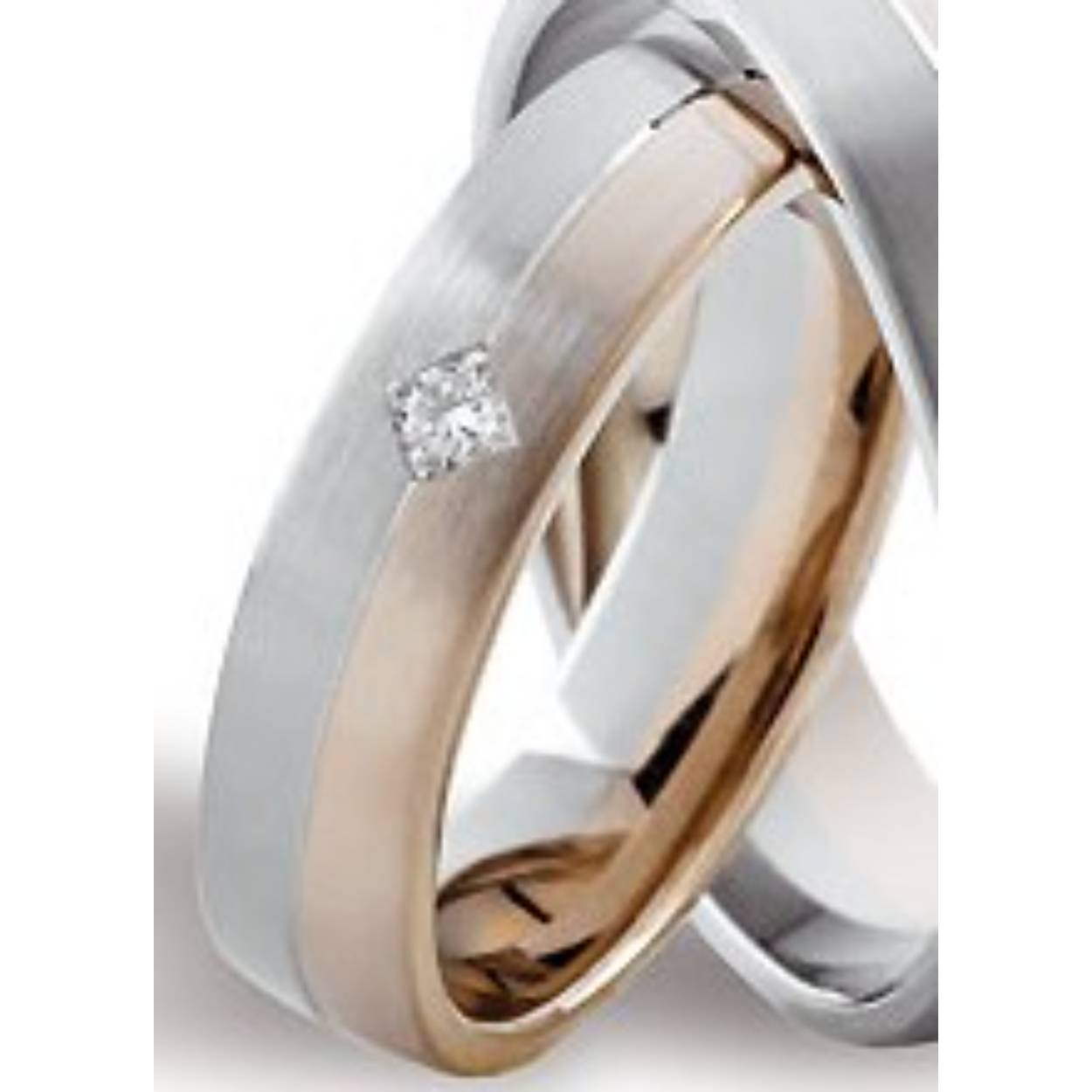 AuroDesign ring 18krt. Witgoud en Palladium en 0.03 diamant.
Referentienummer: 7665-PD/50