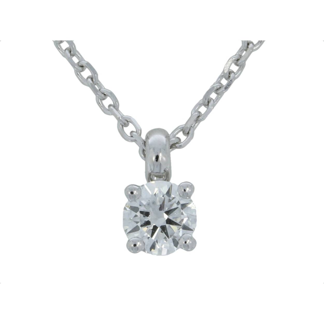 Geelgouden ketting 18Kt met diamant