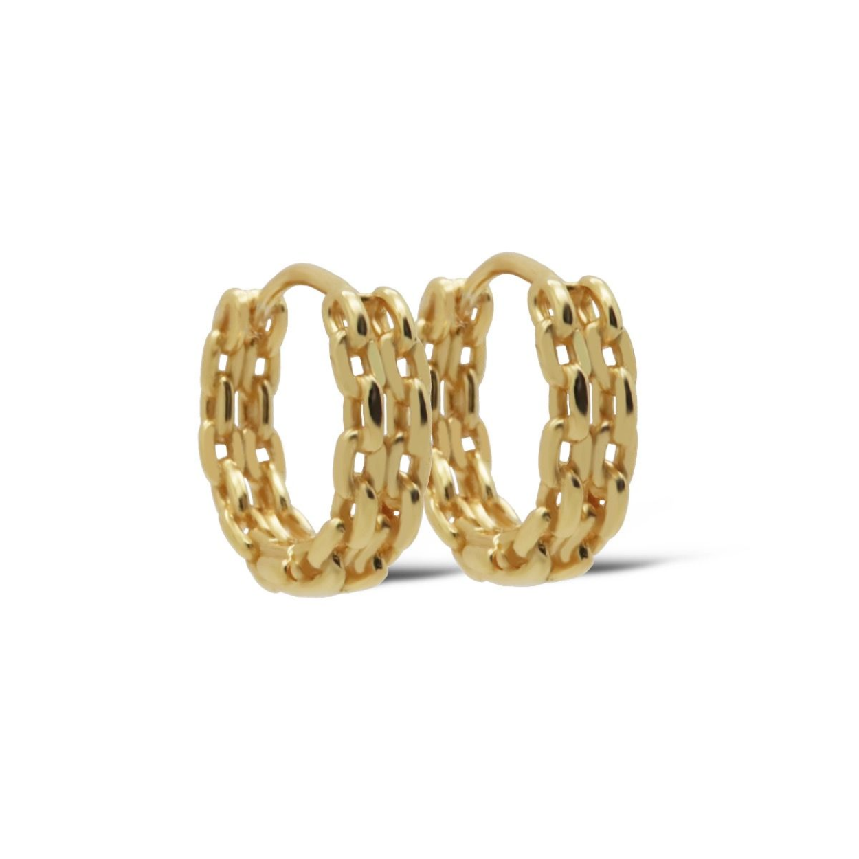 H574GP Karma oorringen TRAIL VAY | Zilver verguld | 12 mm 